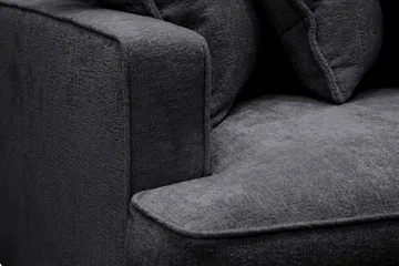 Rossita Lyx 4-sits Extra djup Soffa i Chenille - Trenza 01, Svart Chenille - Möbler - Soffa - 4 sits soffa