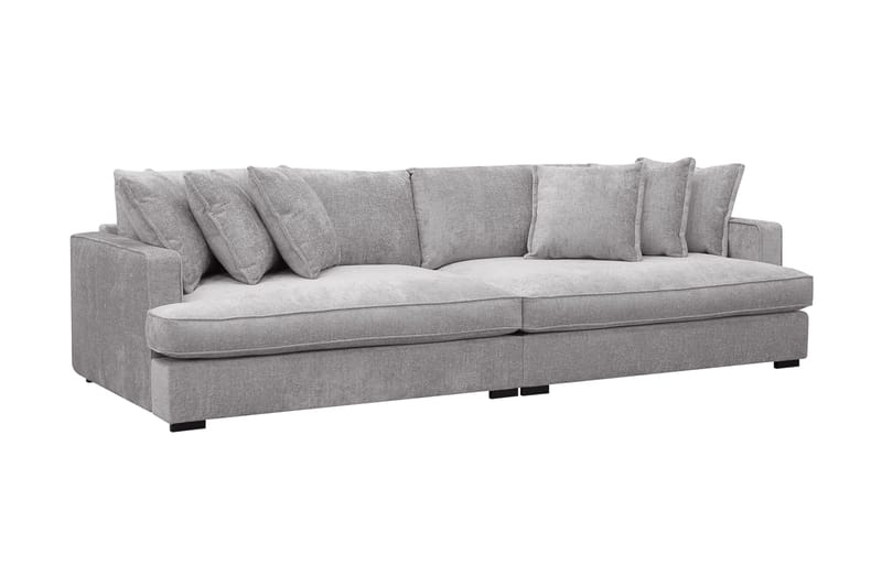Rossita Lyx 4-sits Extra djup Soffa i Chenille - Trenza 03, Grå Chenille - Möbler - Soffa - 4 sits soffa