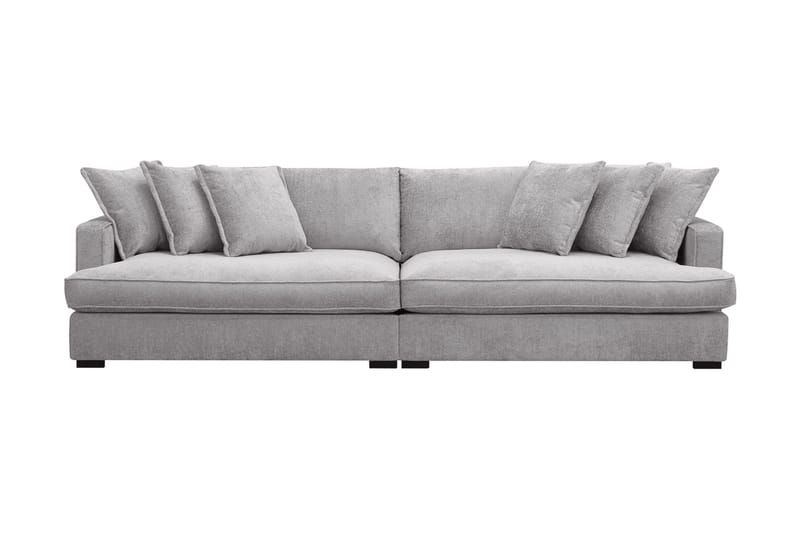 Rossita Lyx 4-sits Extra djup Soffa i Chenille - Trenza 03, Grå Chenille - Möbler - Soffa - 4 sits soffa