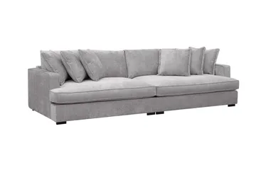 Rossita Lyx 4-sits Extra djup Soffa i Chenille - Trenza 03, Grå Chenille - Möbler - Soffa - 4 sits soffa