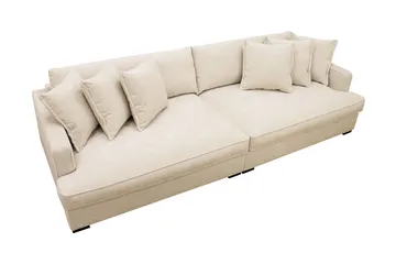 Rossita Lyx 4-sits Extra djup Soffa i Chenille - Trenza 06, Beige Chenille - Möbler - Soffa - 4 sits soffa