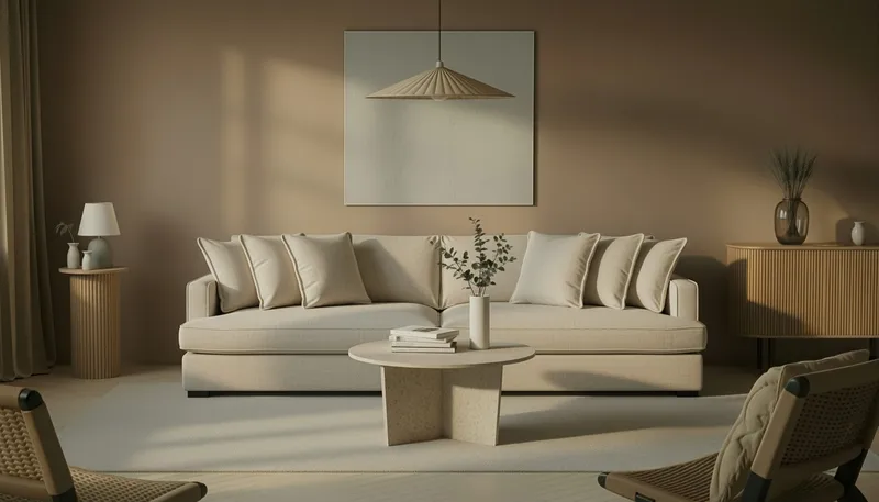 Rossita Lyx 4-sits Extra djup Soffa i Chenille - Trenza 06, Beige Chenille - Möbler - Soffa - 4 sits soffa