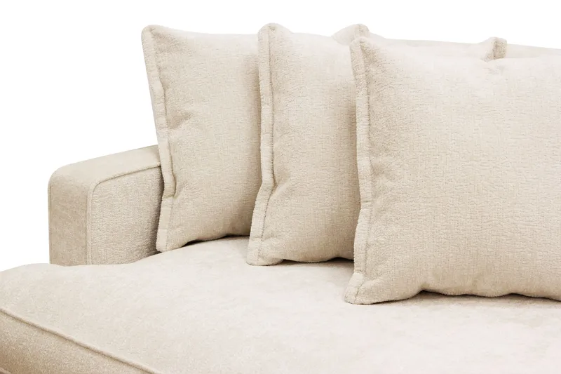 Rossita Lyx 4-sits Extra djup Soffa i Chenille - Trenza 06, Beige Chenille - Möbler - Soffa - 4 sits soffa