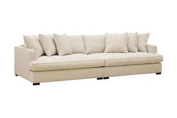 Rossita Lyx 4-sits Extra djup Soffa i Chenille - Trenza 06, Beige Chenille - Möbler - Soffa - 4 sits soffa