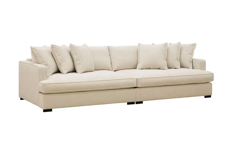 Rossita Lyx 4-sits Extra djup Soffa i Chenille - Trenza 06, Beige Chenille - Möbler - Soffa - 4 sits soffa