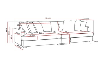 Rossita Lyx 4-sits Extra djup Soffa i Manchester - Greige - Möbler - Soffa - 4 sits soffa