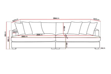 Rossita Lyx 4-sits Extra djup Soffa i Manchester - Mörkgrön - Möbler - Soffa - 4 sits soffa