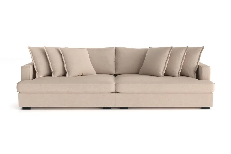Rossita Lyx 4-sits Extra djup Soffa i Tyg, Beige