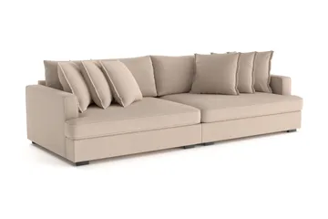 Rossita Lyx 4-sits Extra djup Soffa i Tyg - Beige - Möbler - Soffa - 4 sits soffa