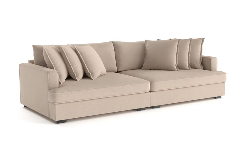Rossita Lyx 4-sits Extra djup Soffa i Tyg - Beige - Möbler - Soffa - 4 sits soffa