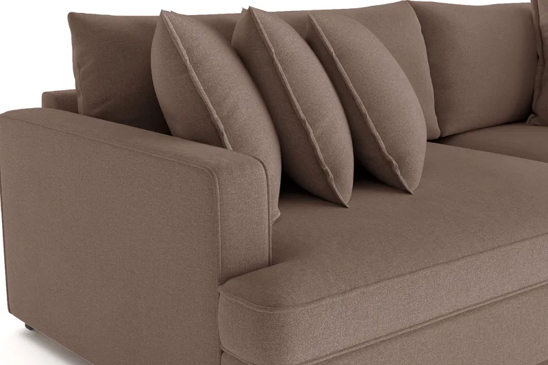 Rossita Lyx 4-sits Extra djup Soffa i Tyg - Brun - Möbler - Soffa - 4 sits soffa