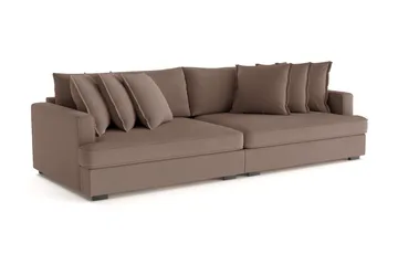 Rossita Lyx 4-sits Extra djup Soffa i Tyg - Brun - Möbler - Soffa - 4 sits soffa
