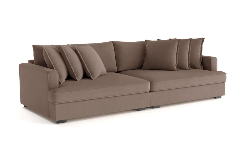 Rossita Lyx 4-sits Extra djup Soffa i Tyg - Brun - Möbler - Soffa - 4 sits soffa