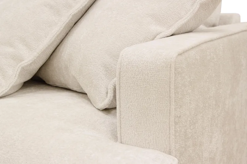 Rossita Lyx 5-sits Högervänd U-formad Extra djup Soffa med Divan och Schäslong i Chenille - Beige - Möbler - Soffa - U-soffa