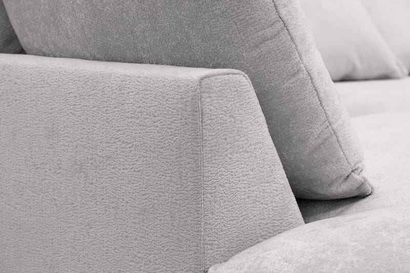 Rossita Lyx 5-sits Högervänd U-formad Extra djup Soffa med Divan och Schäslong i Chenille - Grå - Möbler - Soffa - U-soffa