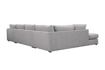 Rossita Lyx 5-sits Högervänd U-formad Extra djup Soffa med Divan och Schäslong i Chenille - Grå - Möbler - Soffa - U-soffa