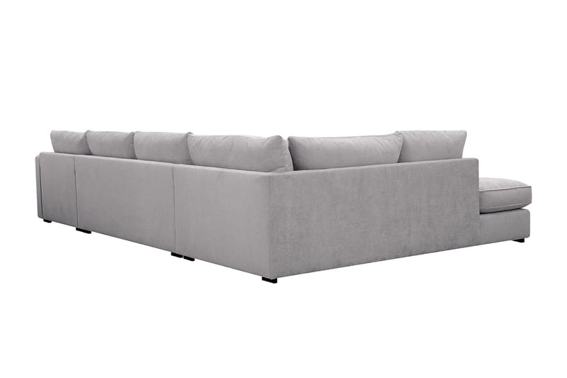 Rossita Lyx 5-sits Högervänd U-formad Extra djup Soffa med Divan och Schäslong i Chenille - Grå - Möbler - Soffa - U-soffa