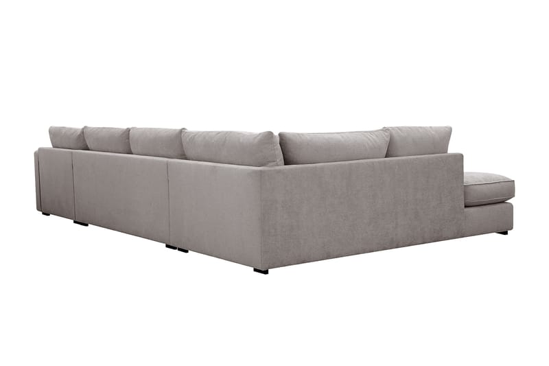 Rossita Lyx 5-sits Högervänd U-formad Extra djup Soffa med Divan och Schäslong i Chenille - Grå/Brun - Möbler - Soffa - U-soffa