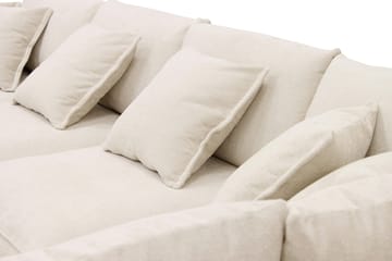 Rossita Lyx 5-sits Högervänd U-formad Extra djup Soffa med Divan och Schäslong i Chenille - Trenza 06, Beige Chenille - Möbler - Soffa - U-soffa