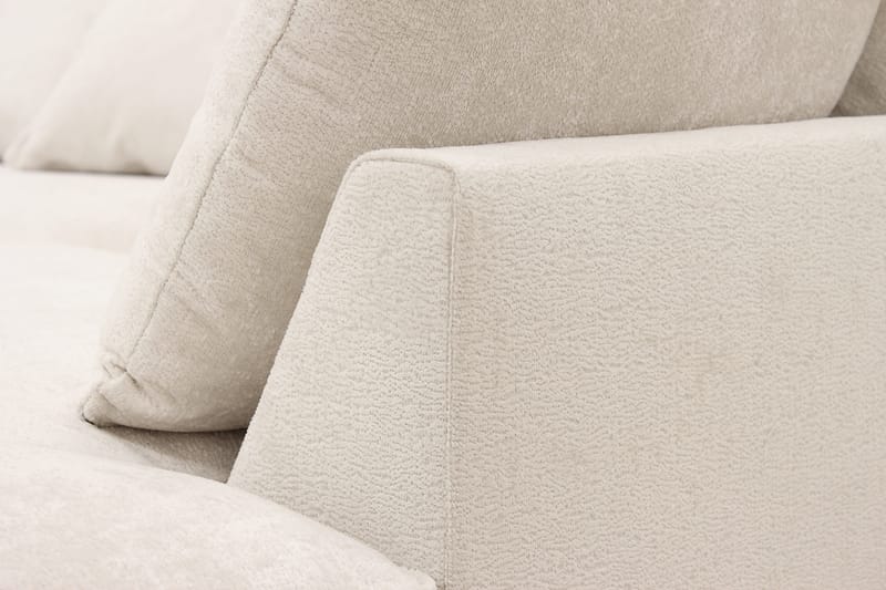 Rossita Lyx 5-sits Högervänd U-formad Extra djup Soffa med Divan och Schäslong i Chenille - Trenza 06, Beige Chenille - Möbler - Soffa - U-soffa