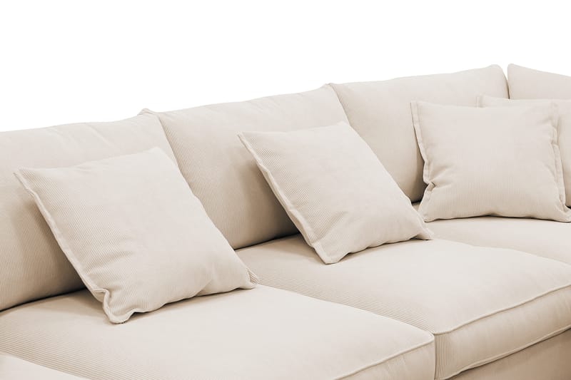Rossita Lyx 5-sits Högervänd U-formad Extra djup Soffa med Divan och Schäslong i Manchester - Beige - Möbler - Soffa - U-soffa