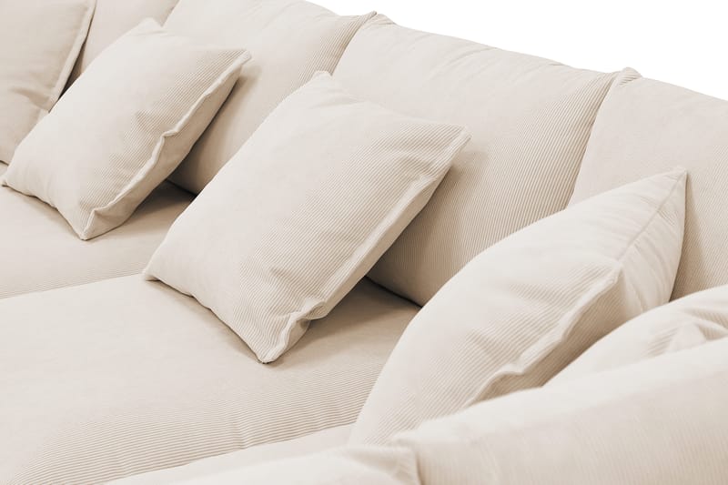 Rossita Lyx 5-sits Högervänd U-formad Extra djup Soffa med Divan och Schäslong i Manchester - Beige - Möbler - Soffa - U-soffa