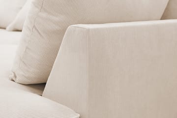 Rossita Lyx 5-sits Högervänd U-formad Extra djup Soffa med Divan och Schäslong i Manchester - Beige - Möbler - Soffa - U-soffa