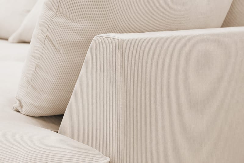 Rossita Lyx 5-sits Högervänd U-formad Extra djup Soffa med Divan och Schäslong i Manchester - Beige - Möbler - Soffa - U-soffa