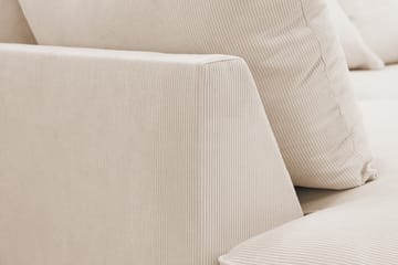 Rossita Lyx 5-sits Högervänd U-formad Extra djup Soffa med Divan och Schäslong i Manchester - Beige - Möbler - Soffa - U-soffa