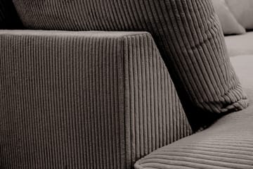 Rossita Lyx 5-sits Högervänd U-formad Extra djup Soffa med Divan och Schäslong i Manchester - Brun - Möbler - Soffa - U-soffa