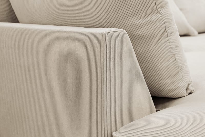 Rossita Lyx 5-sits Högervänd U-formad Extra djup Soffa med Divan och Schäslong i Manchester - Kräm - Möbler - Soffa - U-soffa