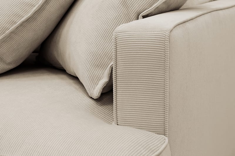 Rossita Lyx 5-sits Högervänd U-formad Extra djup Soffa med Divan och Schäslong i Manchester - Kräm - Möbler - Soffa - U-soffa