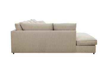 Rossita Lyx 5-sits Högervänd U-formad Extra djup Soffa med Divan och Schäslong i Manchester - Kräm - Möbler - Soffa - U-soffa