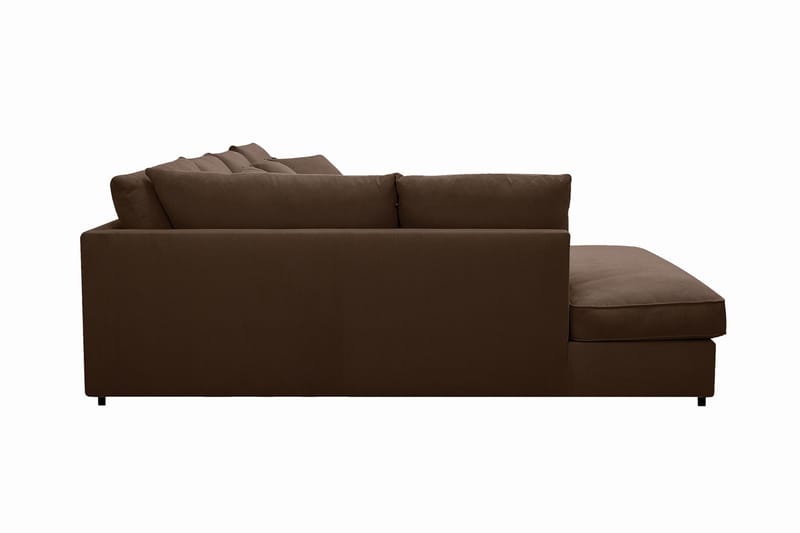 Rossita Lyx 5-sits Högervänd U-formad Extra djup Soffa med Divan och Schäslong i Manchester - Mörkbrun - Möbler - Soffa - U-soffa