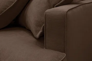 Rossita Lyx 5-sits Högervänd U-formad Extra djup Soffa med Divan och Schäslong i Manchester - Mörkbrun - Möbler - Soffa - U-soffa