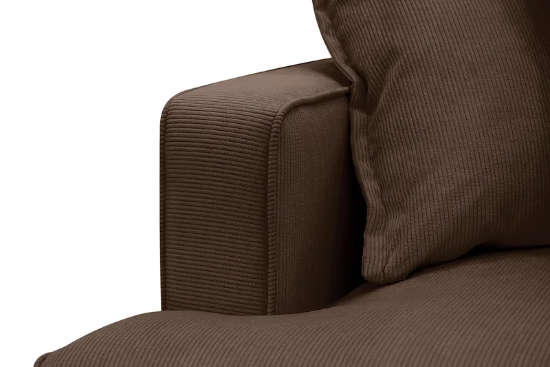 Rossita Lyx 5-sits Högervänd U-formad Extra djup Soffa med Divan och Schäslong i Manchester - Mörkbrun - Möbler - Soffa - U-soffa