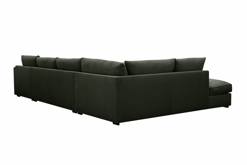 Rossita Lyx 5-sits Högervänd U-formad Extra djup Soffa med Divan och Schäslong i Manchester - Mörkgrön - Möbler - Soffa - U-soffa