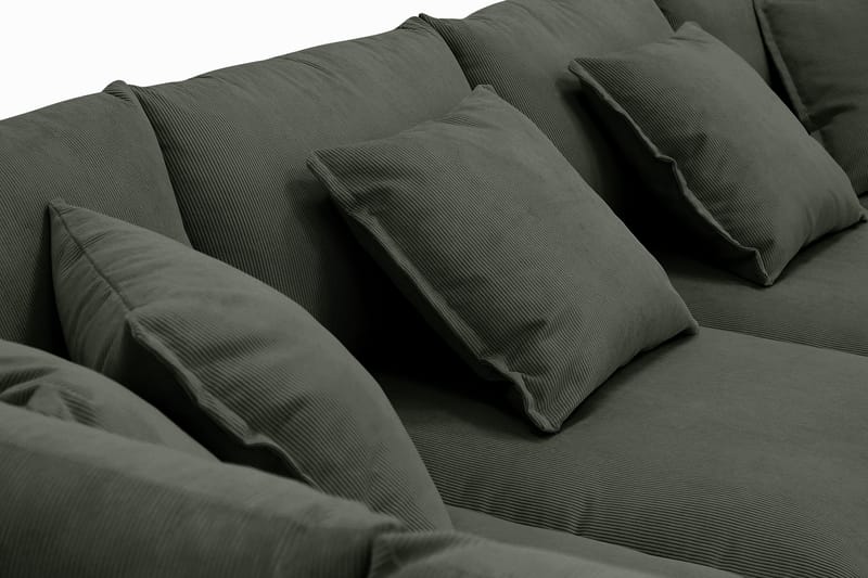 Rossita Lyx 5-sits Högervänd U-formad Extra djup Soffa med Divan och Schäslong i Manchester - Mörkgrön - Möbler - Soffa - U-soffa