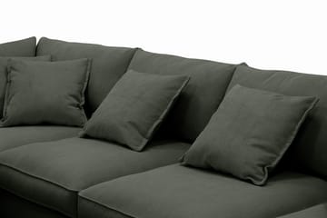 Rossita Lyx 5-sits Högervänd U-formad Extra djup Soffa med Divan och Schäslong i Manchester - Mörkgrön - Möbler - Soffa - U-soffa