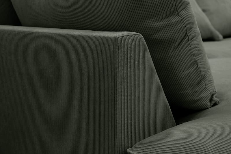 Rossita Lyx 5-sits Högervänd U-formad Extra djup Soffa med Divan och Schäslong i Manchester - Mörkgrön - Möbler - Soffa - U-soffa