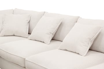 Rossita Lyx 5-sits Högervänd U-formad Extra djup Soffa med Divan och Schäslong i Manchester - Naturvit - Möbler - Soffa - U-soffa