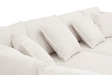 Rossita Lyx 5-sits Högervänd U-formad Extra djup Soffa med Divan och Schäslong i Manchester - Naturvit - Möbler - Soffa - U-soffa