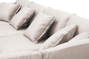 Rossita Lyx 5-sits Högervänd U-formad Extra djup Soffa med Divan och Schäslong i Sammet - Beige - Möbler - Soffa - Sammetssoffa