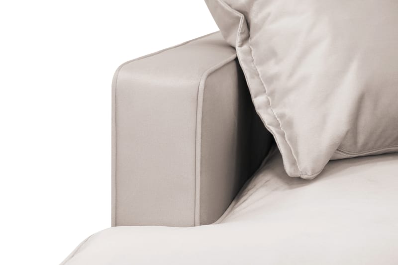 Rossita Lyx 5-sits Högervänd U-formad Extra djup Soffa med Divan och Schäslong i Sammet - Beige - Möbler - Soffa - Sammetssoffa