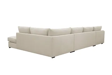 Rossita Lyx 5-sits Högervänd U-formad Extra djup Soffa med Divan och Schäslong i Tyg - Beige - Möbler - Soffa - U-soffa