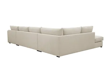 Rossita Lyx 5-sits Högervänd U-formad Extra djup Soffa med Divan och Schäslong i Tyg - Beige - Möbler - Soffa - U-soffa