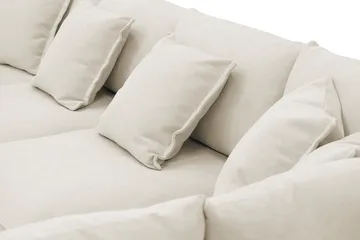 Rossita Lyx 5-sits Högervänd U-formad Extra djup Soffa med Divan och Schäslong i Tyg - Beige - Möbler - Soffa - U-soffa
