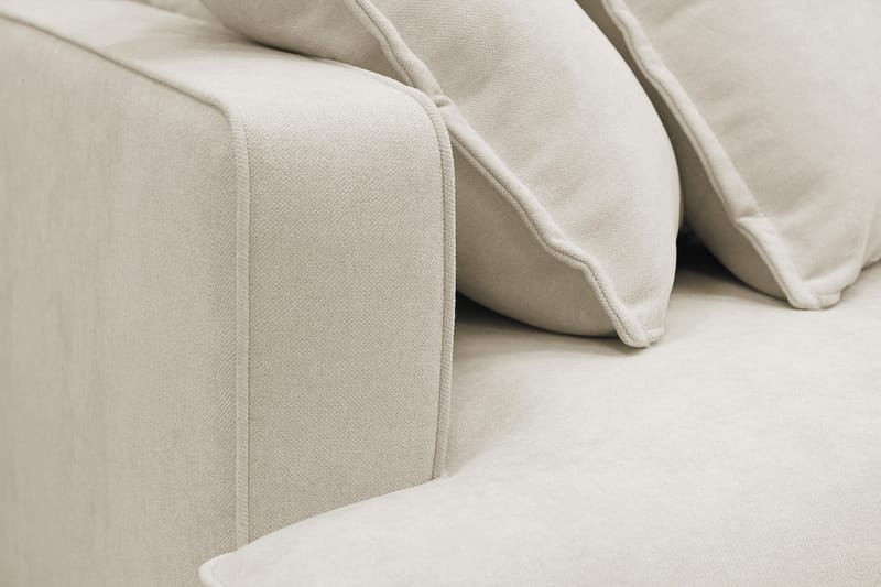 Rossita Lyx 5-sits Högervänd U-formad Extra djup Soffa med Divan och Schäslong i Tyg - Beige - Möbler - Soffa - U-soffa