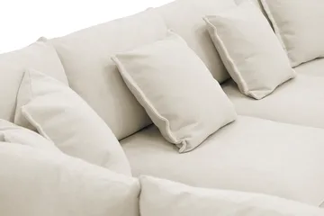 Rossita Lyx 5-sits Högervänd U-formad Extra djup Soffa med Divan och Schäslong i Tyg - Beige - Möbler - Soffa - U-soffa