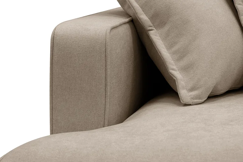 Rossita Lyx 5-sits Högervänd U-formad Extra djup Soffa med Divan och Schäslong i Tyg - Brun - Möbler - Soffa - U-soffa